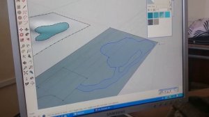 SketchUp Ландшафт 2: озеро и дорожки