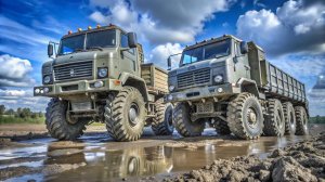 Проехать и не застрять | Полноприводные грузовики 6x6, 8x8 на тяжелом бездорожье