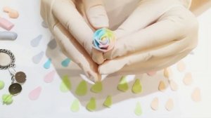 Rainbow roses from polymer clay * DIY * Tutorial * Melagrana design * Roses without instruments