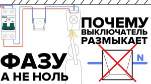 Почему выключатель размыкает фазу, а не ноль | KonstArtStudio