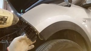 Hyundai Creta, ремонт, рихтовка крыла.