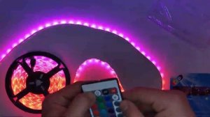 Видео обзор: Светодиодная лента SMD 5050 RGB LED 5 м IP65 с пультом и блоком питания, 5м