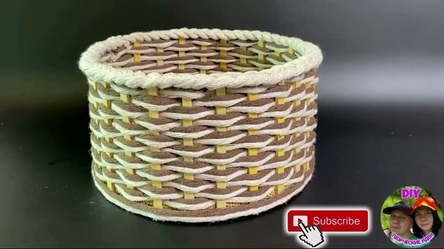 2 ИДЕИ?НЕВЕРОЯТНАЯ КРАСОТА КОТОРУЮ МОЖНО РЕАЛИЗОВАТЬ С ПОМОЩЬЮ ХЛОПКОВЫХ НИТОК?КОРЗИНА СВОИМИ РУКАМ