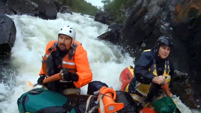 Порог Кавказский. Река Красненькая. Июль 2019. Прохождение в большую воду на катамаране двойка смотреть онлайн