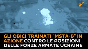 Gli obici trainati da 152 mm "Msta-B" in azione contro le posizioni delle forze armate ucraine