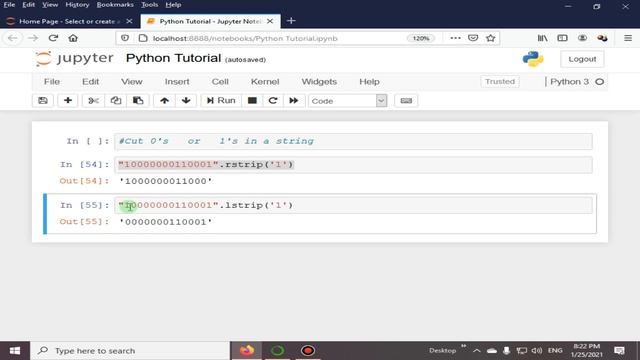 How To Cut Zeros & Ones From String | Python 4 You | Lecture 81
