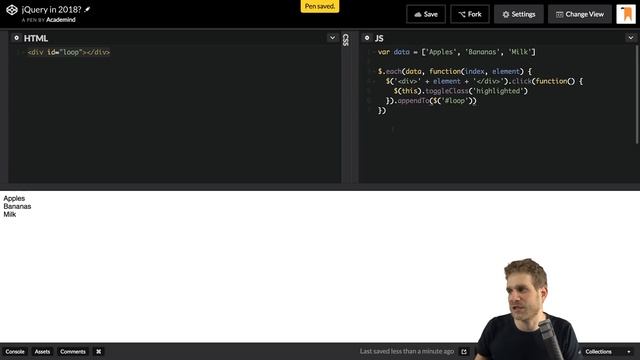 jQuery vs Vue, React and Angular
