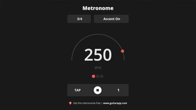 250 BPM Metronome 3/4 смотреть онлайн