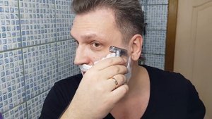 Бритьё! PEARL FLEXI V-2 Adjustable, YAQI 24 mm, Чаша "Ryazaimeless", Omega via barberia 5 Aquae