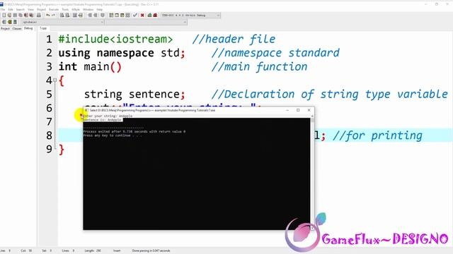 STRING Type Variable with C++ Program | String Concatenation | Append Function | CS | IT