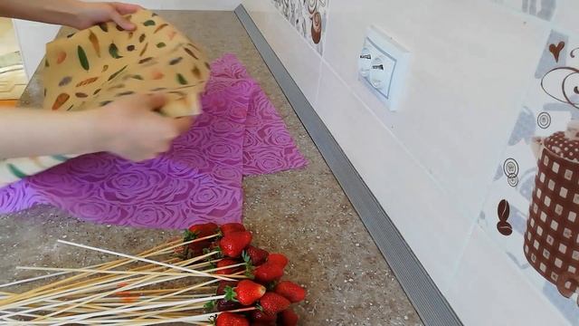 КЛУБНИЧНЫЙ БУКЕТ ЗА 10 МИНУТ, БУКЕТ ИЗ КЛУБНИК