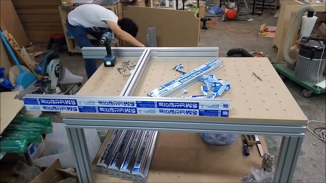 building a aluminum profile workbench woodworking bench смотреть онлайн