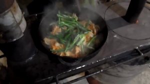 печка Бубафоня-плита. Готовим вкусный ужин.