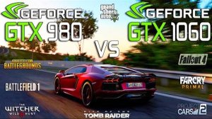 GTX 980 vs GTX 1060 OC Test in 8 Games (i7 8700k)