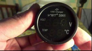 Автомобильный индикатор напряжения и температуры  VST-706. Обзор.