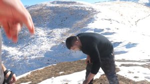 Сочный баран на вертеле в горах Чечни