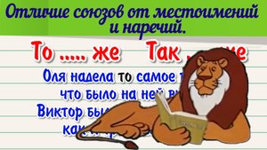 Отличие союзов от местоимений и наречий