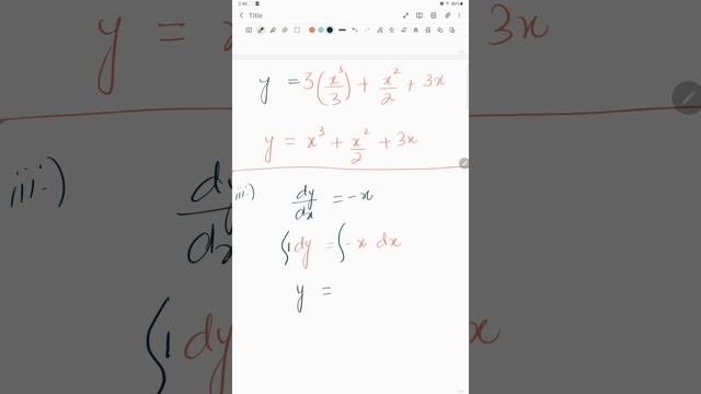 Question 3, Exercise 7.1 | DIFFERENTIATION AND INTEGRATION | E math