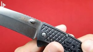 SOG Traction 3.5" 5Cr15MoV Satin finish Tanto blade in GRN handle