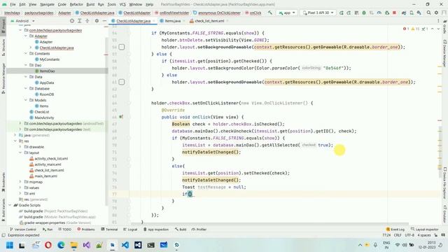 Pack Your Bag App Complete Project | Step by Step | Android Project Java | Android Studio смотреть онлайн