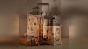 Декоративный фонарь из дерева. Подсвечник в кантри стиле. Идеи своими руками