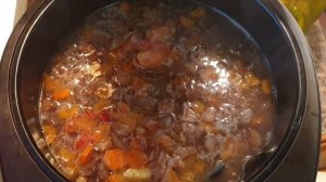 Суп-рагу-паста с нутом и мраморной говядиной (Italian pasta and chickpea stew)