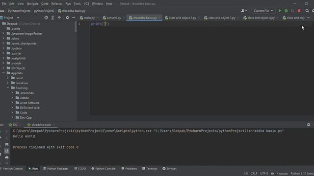 How to print HELLO WORLD in python