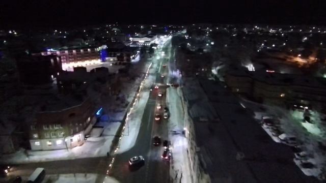 Вечерний полёт над Переславлем-Залесским.