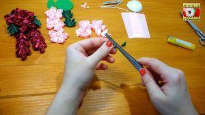 Заколка сидарэ-канзаши своими руками,  мастер класс, DIY