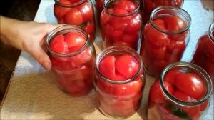 Помидоры половинками, заготовка на зиму !