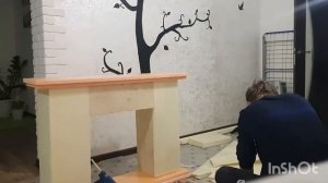 Камин своими руками. Декоративный камин. Камин из пеноплекса.