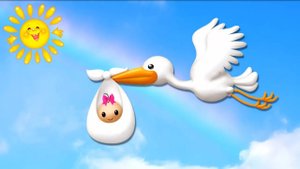 Футаж Я родилась. Прикольная заставка с новорожденной девочкой