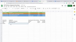 how to organize your classes in google sheets I 4.0 szn!!