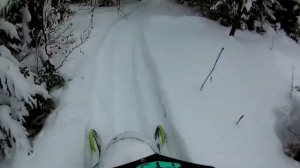 Покатушки на горном снегоходе