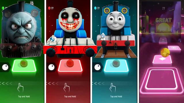 Thomas The Train vs Spider Thomas vs Thomas The Train EXE vs Cursed Thomas Train Tiles Hop EDM Rush смотреть онлайн