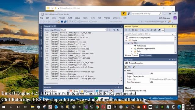 Unreal Engine Source Code Build UE 4.25.1 GITHUB EXPERIMENTAL SPEED TUTORIAL смотреть онлайн