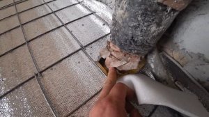 Монтаж тёплого пола из сшитого полиэтилена в гараже