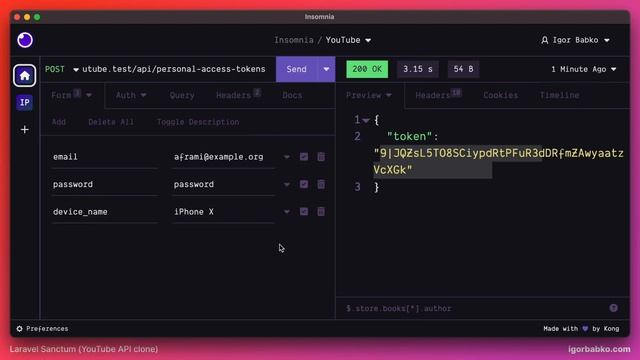 Laravel YouTube API клон #71 - Проверка полномочий API токенов с помощью middleware смотреть онлайн