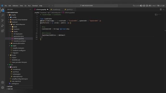 create a candidate schema in aws amplify with graphql in hindi смотреть онлайн