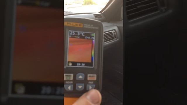 Galant 1990г. Работа кондиционера + тепловизор. смотреть онлайн