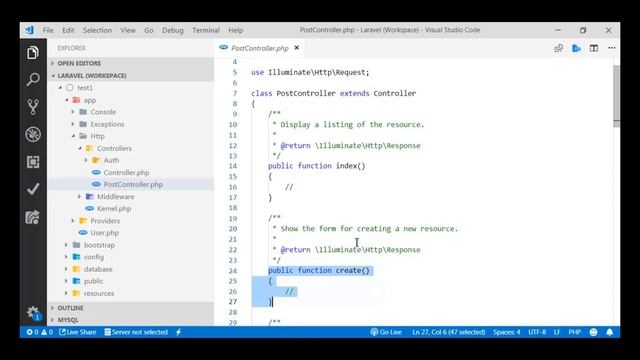 How To Use Laravel Resource Controller( MVC ) - (Hindi)