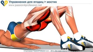Мостик лежа - упражнение для ягодиц