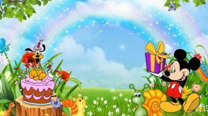 Футаж Микки Маус День рождения!