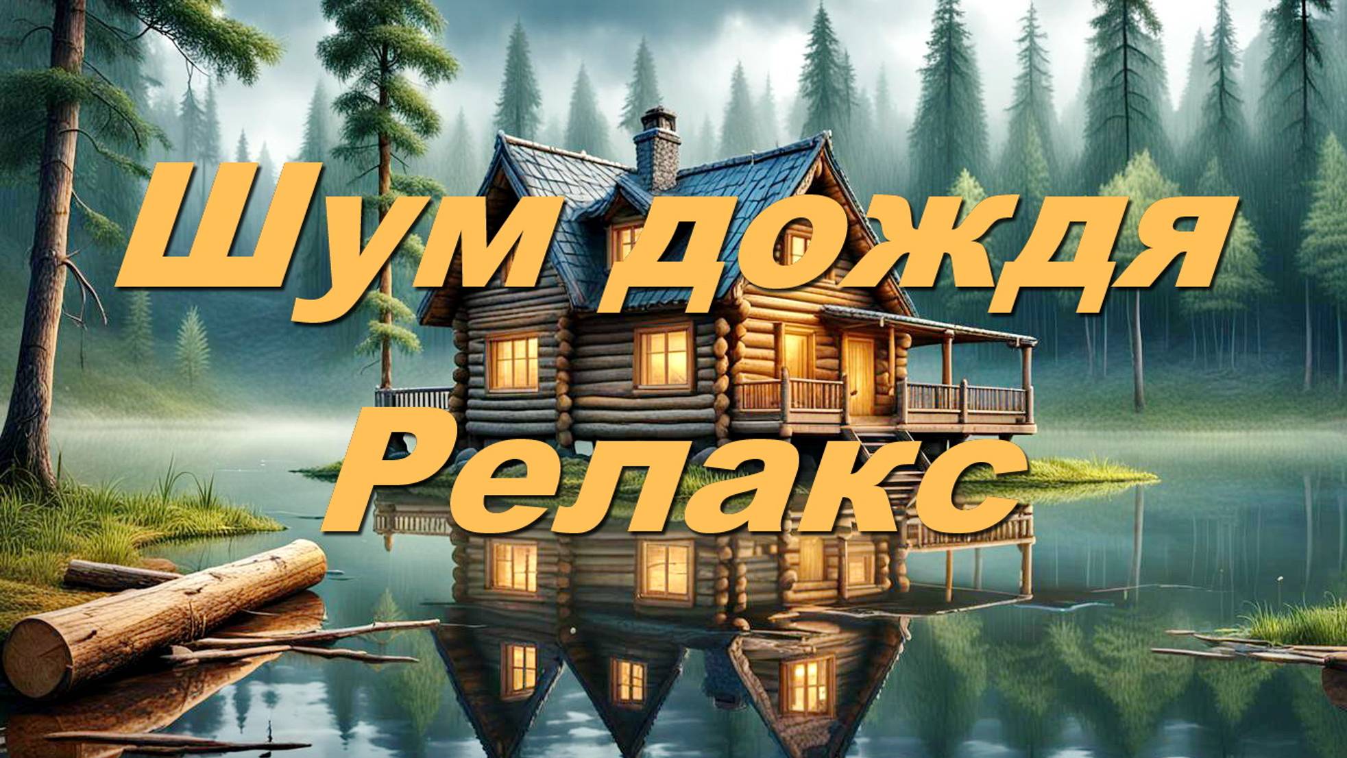 🌧️ Шум дождя и 🏡 уютный домик на красивом озере. Ваш 💤 релакс и здоровый сон.