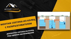 Монтаж доработки септика из колец с разбрызгивателем в частном доме | Дачный Ремонт РФ
