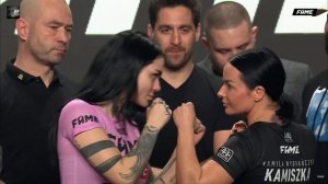 ZUSJE VS KAMILA WYBRAŃCZYK OFICJALNE WAŻENIE I FACE TO FACE ! | FAME MMA 9 *English subtitles*