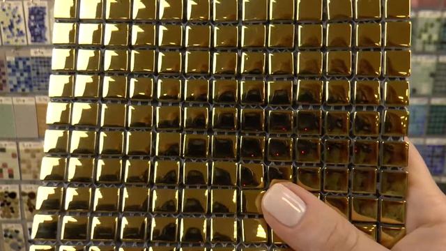 Мелкая золотая стеклянная мозаика