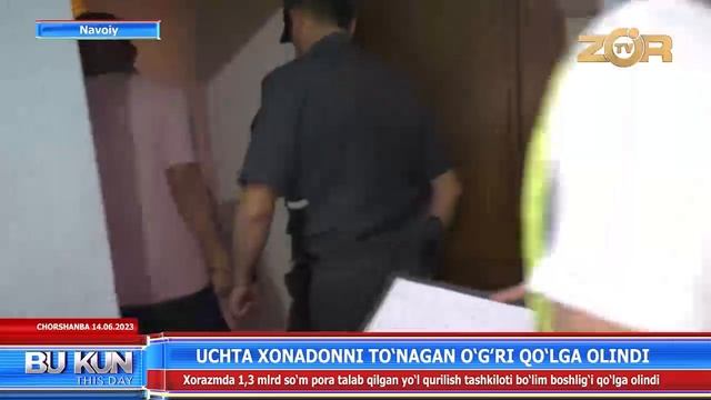 UCHTA XONADONNI TO'NAGAN O'G'RI QO'LGA OLINDI