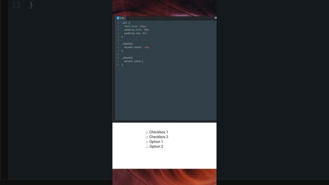 Change Checkbox color Radio button color ???using CSS | Checkbox Radio with accent color #HTML #css