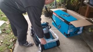 Распаковка - Газонокосилка электрическая Makita ELM4120